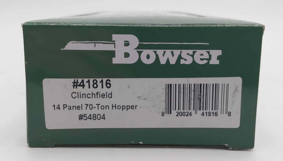 Bowser 41816 HO Clinchfield 70 Ton 14 Panel Hopper Car #54804