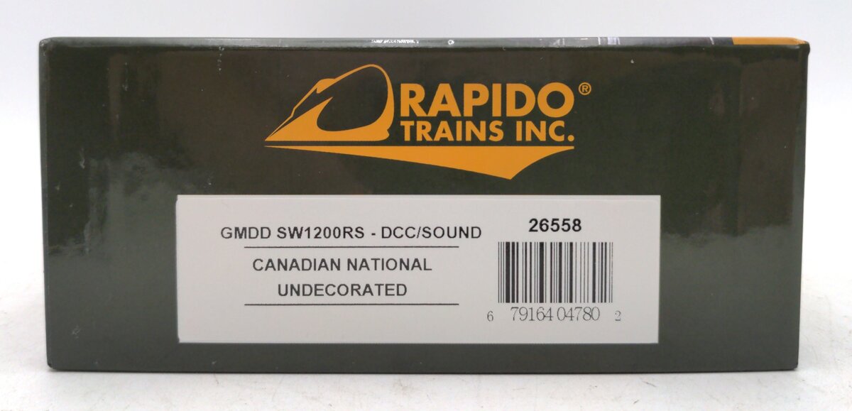 Rapido Trains 26558 HO Undecorated GMD SW1200RS Diesel Locomotive w/DCC/Sound