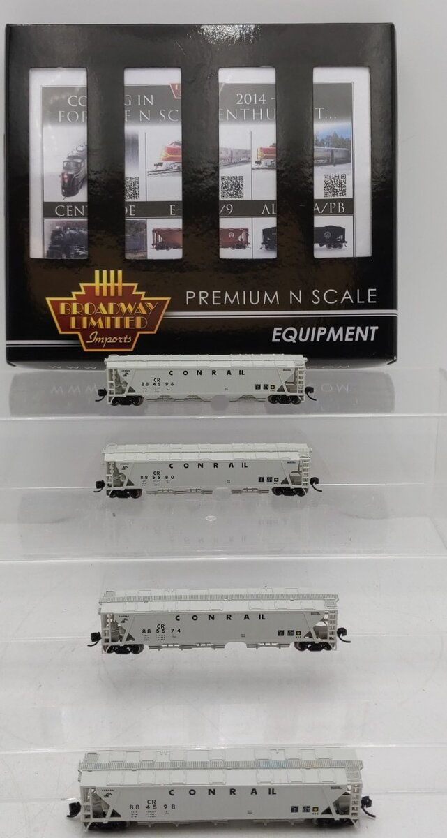 Broadway Limited 3172 N CR PRR Class H32 5-Bay Covered Hopper Set A (Pack of 4)