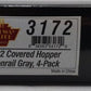 Broadway Limited 3172 N CR PRR Class H32 5-Bay Covered Hopper Set A (Pack of 4)