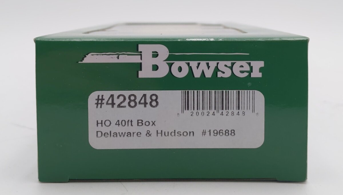 Bowser 42848 HO Delaware and Hudson 40' Steel Side Box Car Ready-To-Run #19688