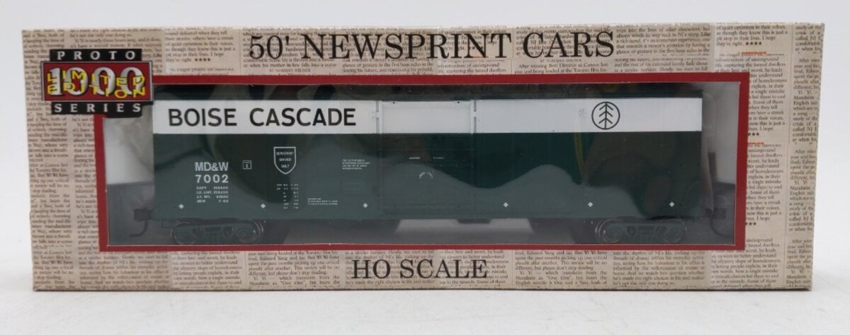 Proto 1000 302927 HO Scale Boise Cascade 50' Newsprint Boxcar #7002 LN/Box