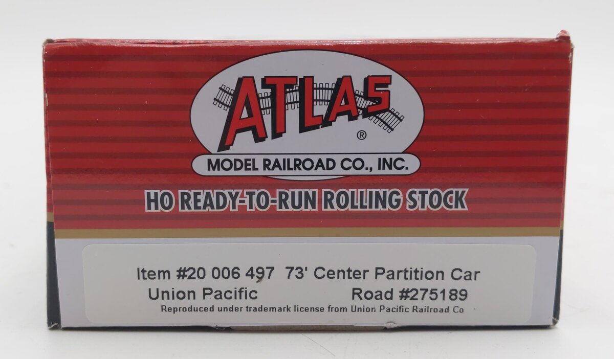 Atlas 20006497 HO Union Pacific 73' Center Partition Car #275189