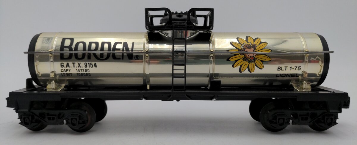 Lionel 6-9154 O Gauge Bordens Plated Gold Tank Car NIB