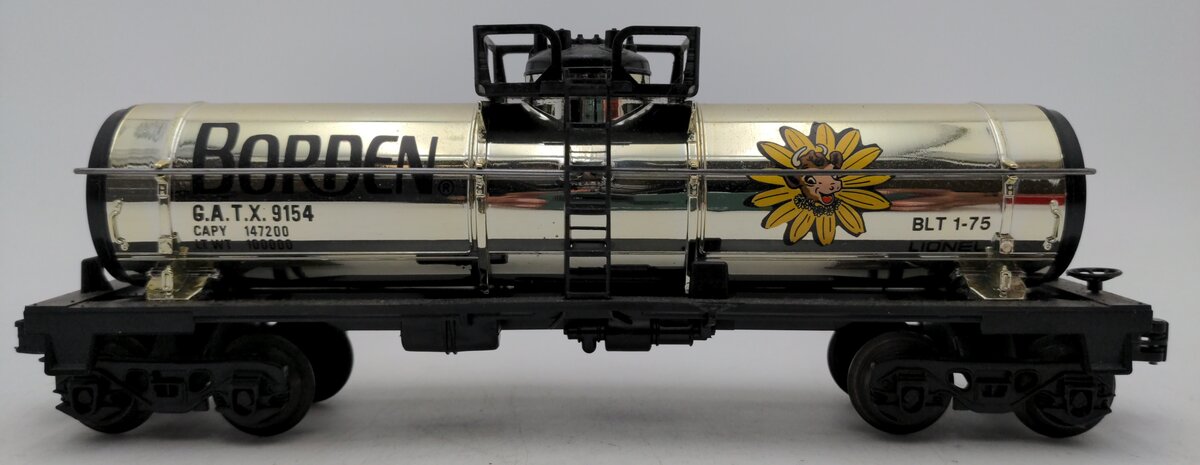Lionel 6-9154 O Gauge Bordens Plated Gold Tank Car NIB