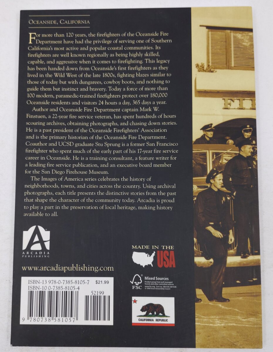 Oceanside Fire Department Paperback Book By Stu Sprung, Mark W. Finstuen EX