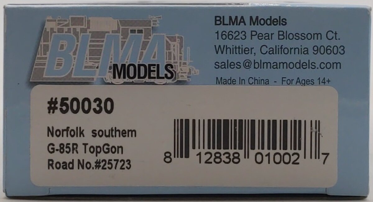 BLMA Models 50030 HO Norfolk Southern G-85R TopGon  #25723 NIB