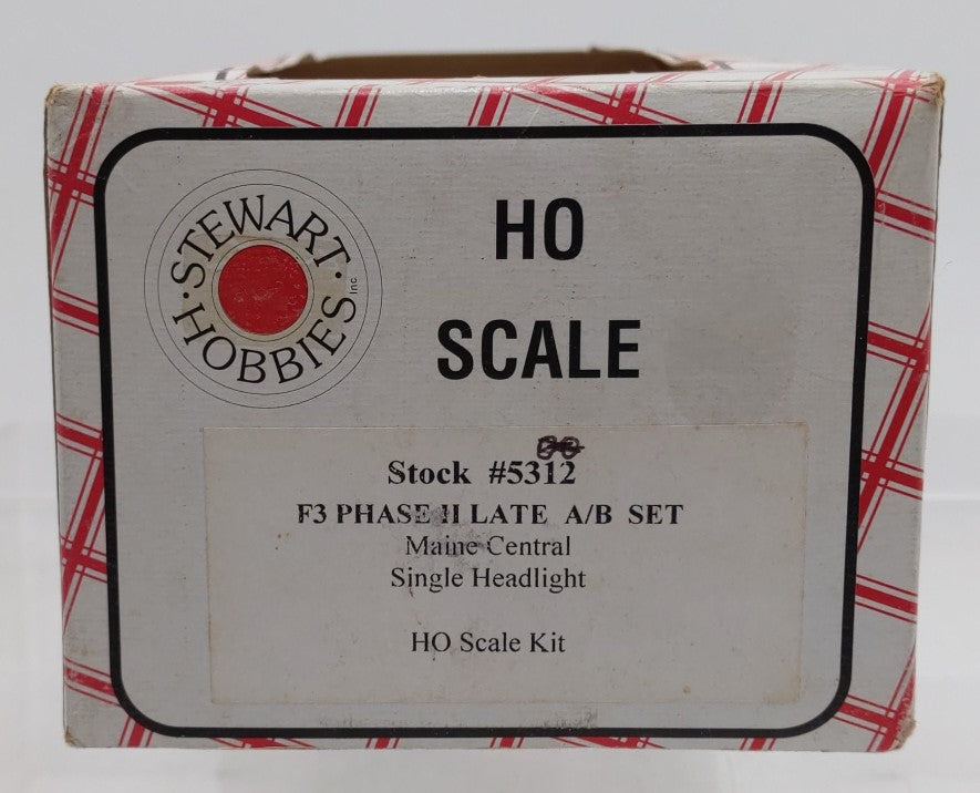 Stewart 5312 HO Maine Central EMD F3 Phase II Late A/B Diesel Locomotive Kit EX/Box