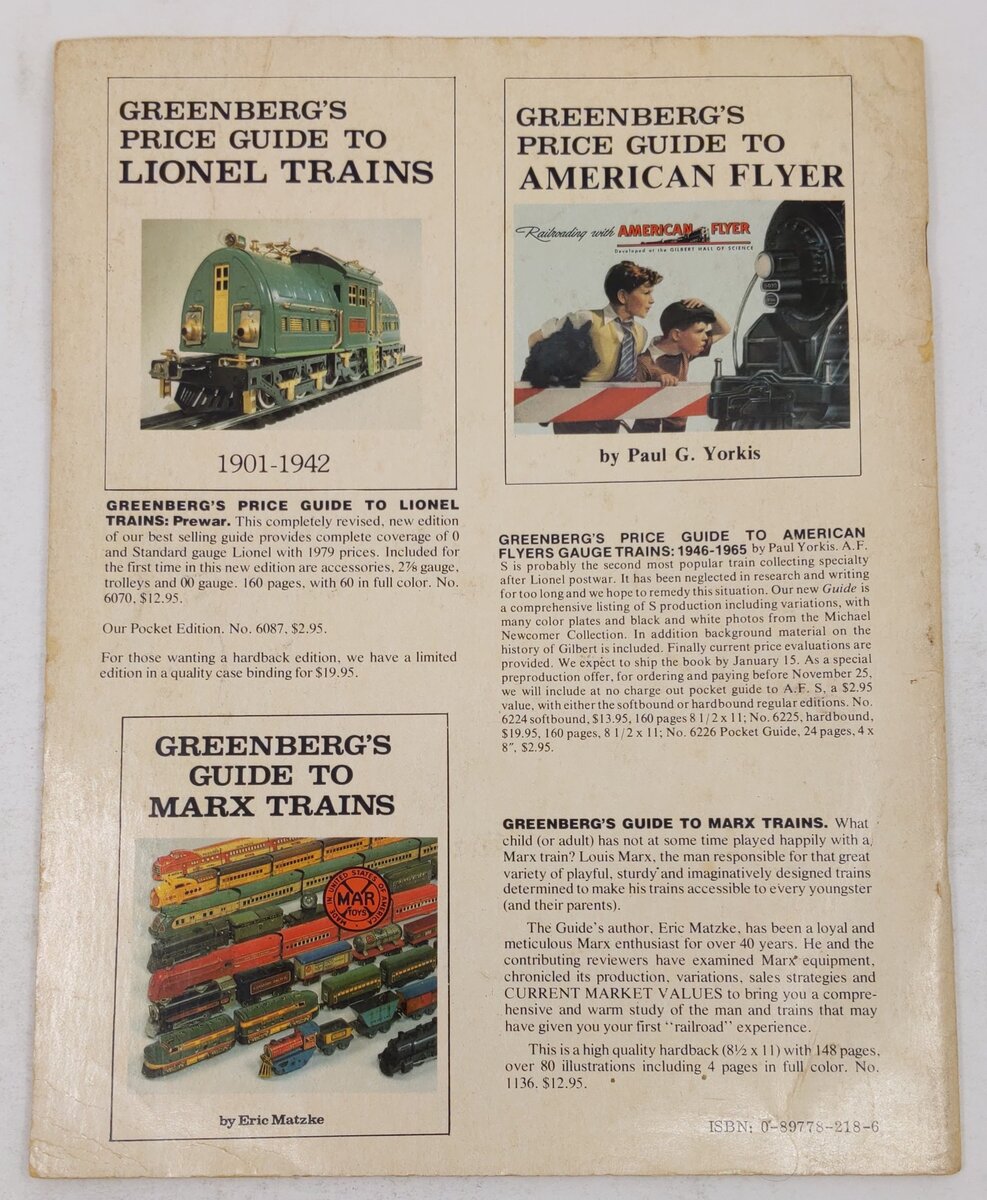 Greenberg's American Flyer s Gauge Repair and Operating Manual: 1945-1965 Book