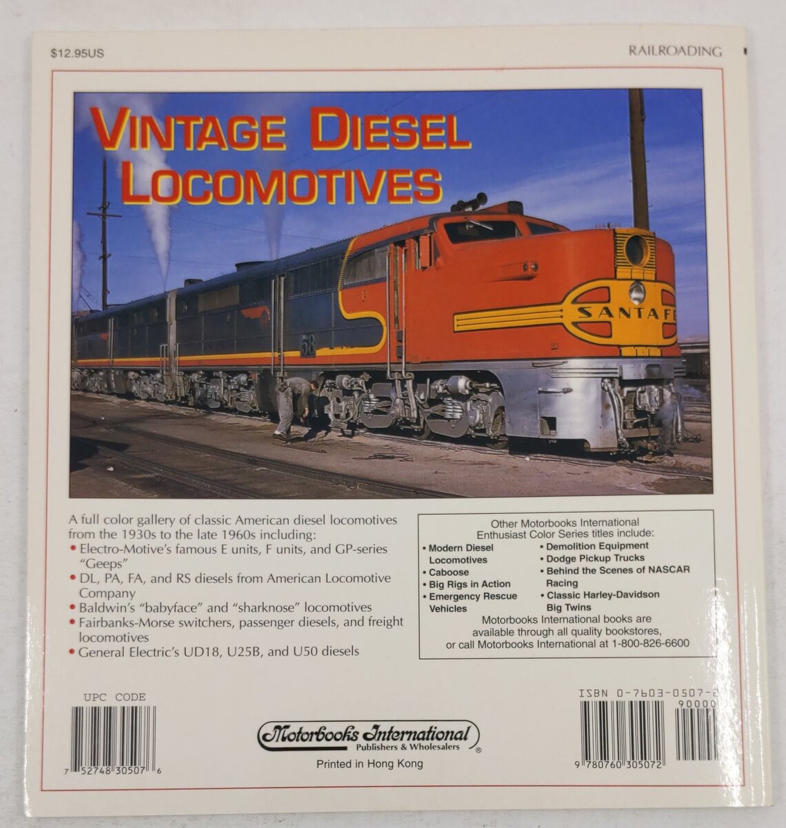 Vintage Diesel Locomotives Paperback Book By Mike Schafer EX