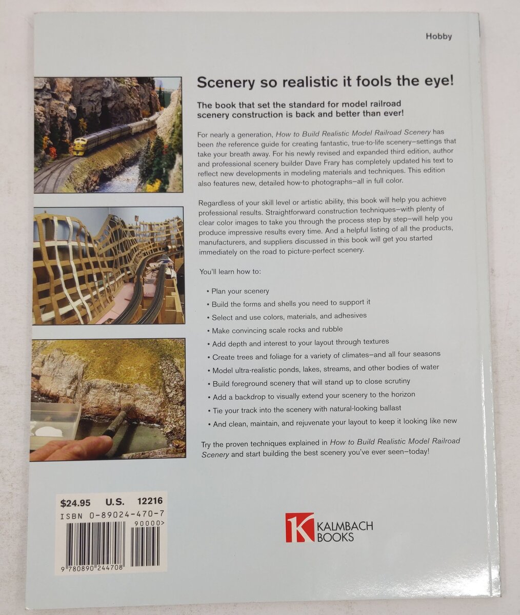 How to Build Realistic Model Railroad Scenery, 3rd Edition Paperback Book EX
