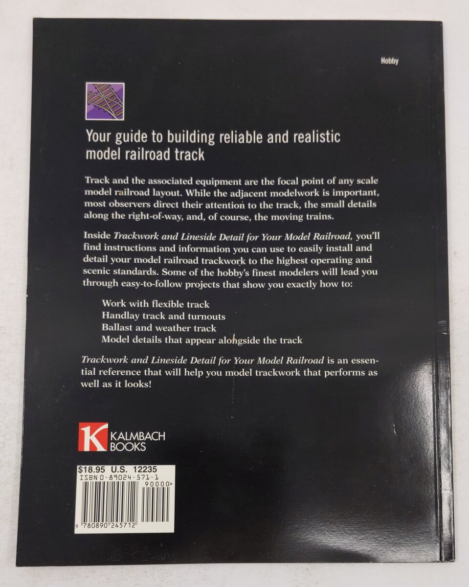 Trackwork and Lineside Detail for Your Model Railroad Paperback Book EX