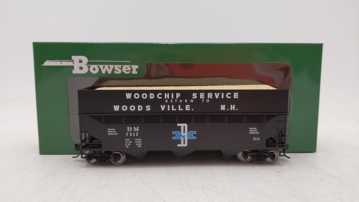 Bowser 42578 HO B&M Blt 6-49 70 Ton Woodchip Hopper #7512