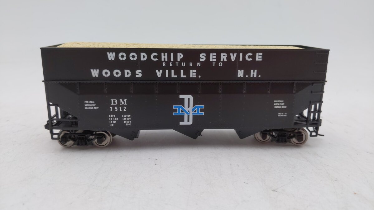 Bowser 42578 HO B&M Blt 6-49 70 Ton Woodchip Hopper #7512