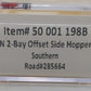 Atlas 50001198 N Southern 2-Bay Offset Side Hoppers 3-Pack #285509,285664,285919