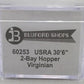 Bluford Shops 60253 N Virginian RTR USRA 30'6" 2-Bay Hopper with Load (Set of 3)