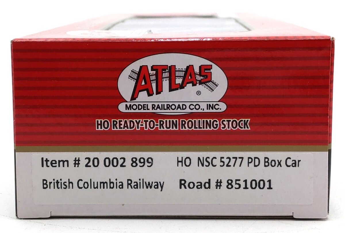 Atlas 20002899 HO British Columbia Railway NSC 5277 Plug Door Boxcar #851001