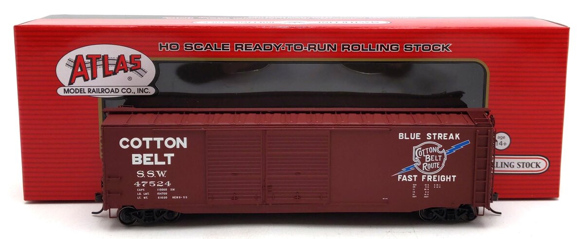 Atlas 20002503 HO Scale Cotton Belt 50' Double Door Box Car #47524