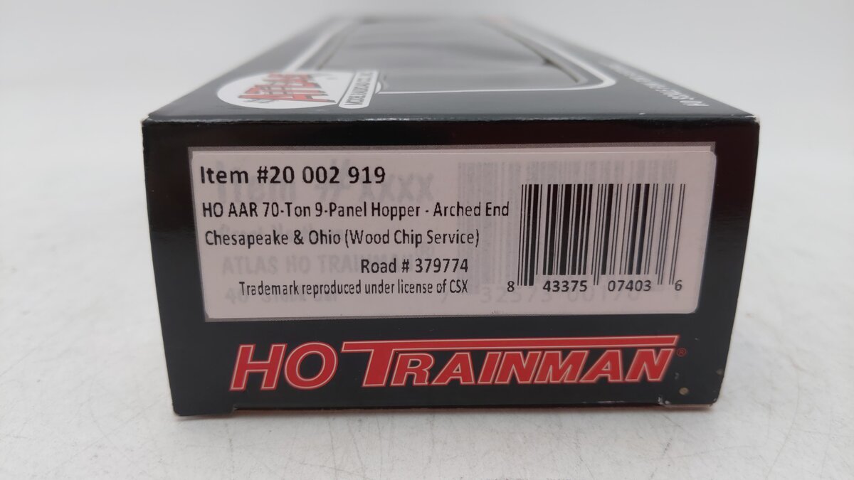 Atlas 20002919 HO Chesapeake & Ohio 70' Ton Hoper #379774