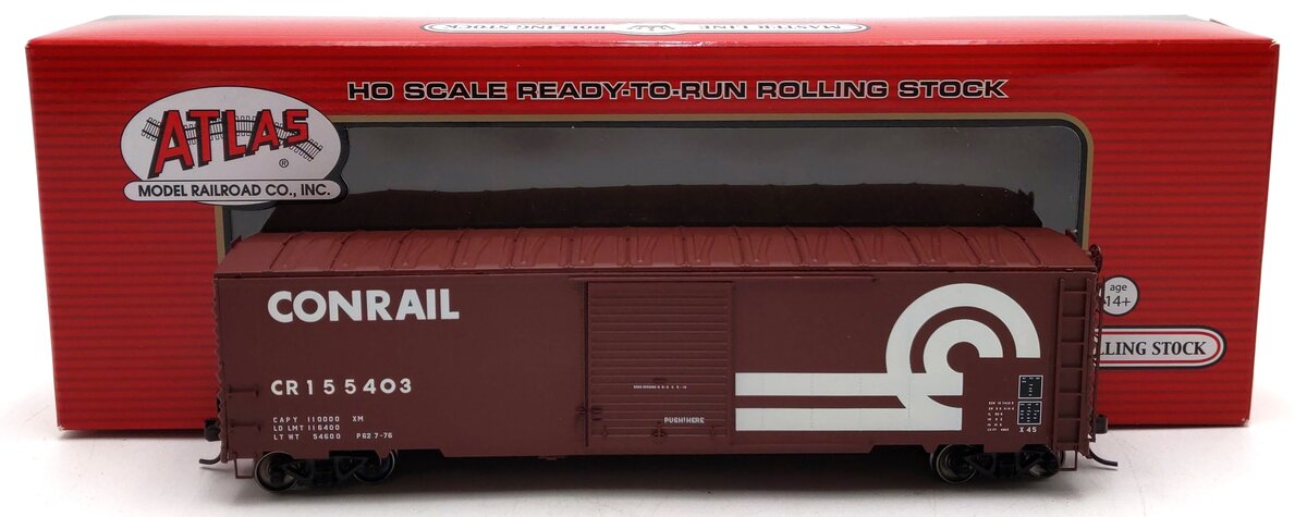 Atlas 20003385 HO Scale Conrail 50' Single Door Box Car #155403