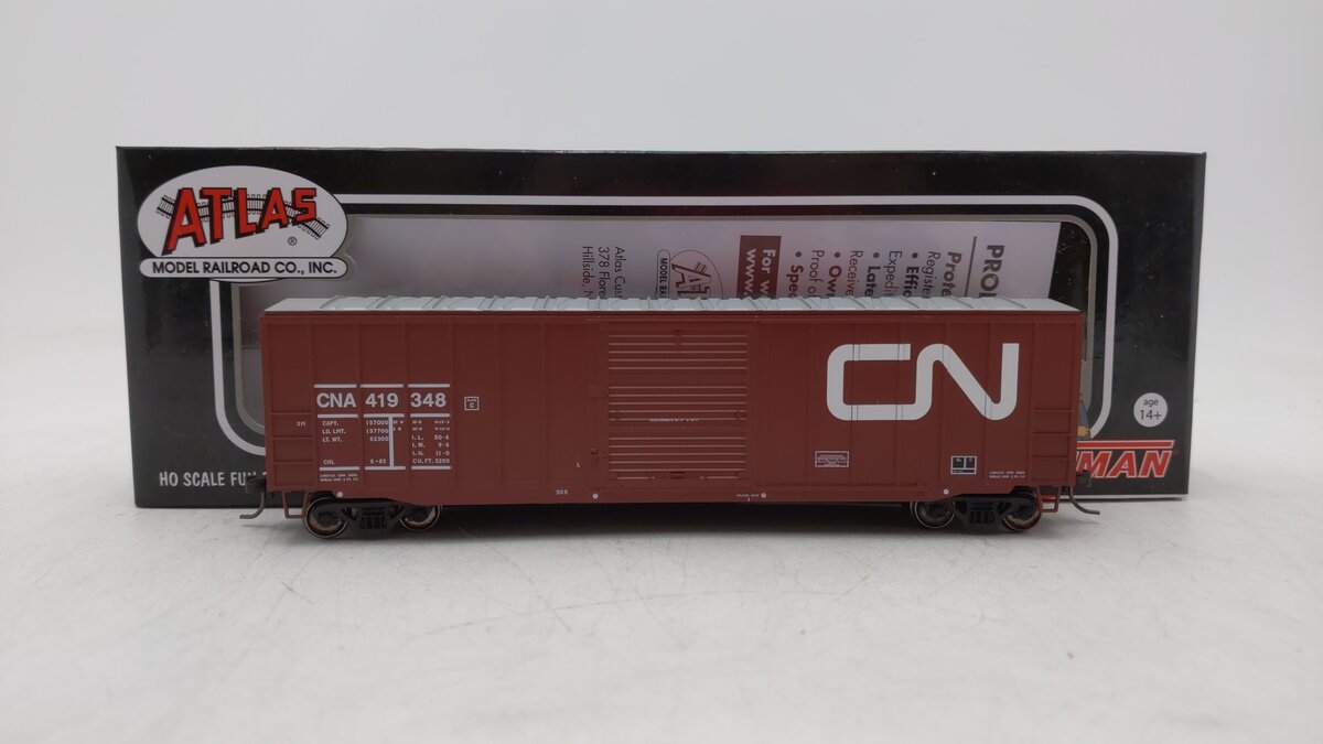 Atlas 20006713 HO Canadian National Trainman ACF 50' 6" Box Car #419348
