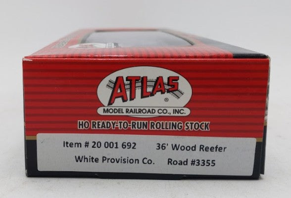 Atlas 20001692 HO Scale White Provision Co. 36' Wood Reefer #3355