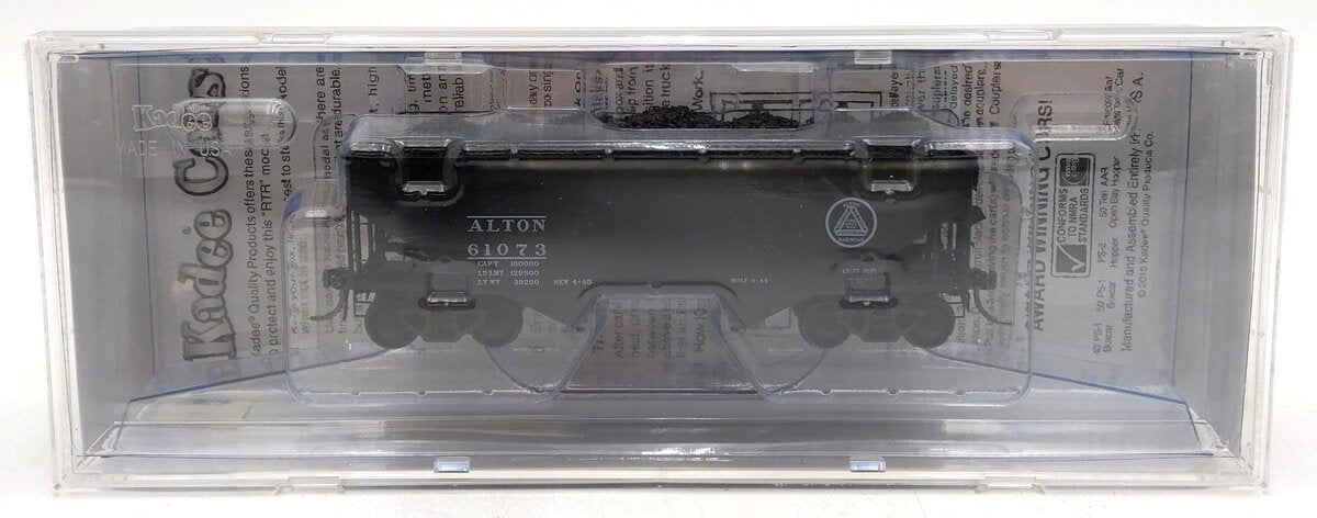 Kadee 7519 HO Scale Alton Road 50 Ton AAR Std 2-Bay Offset Open Hopper #61073