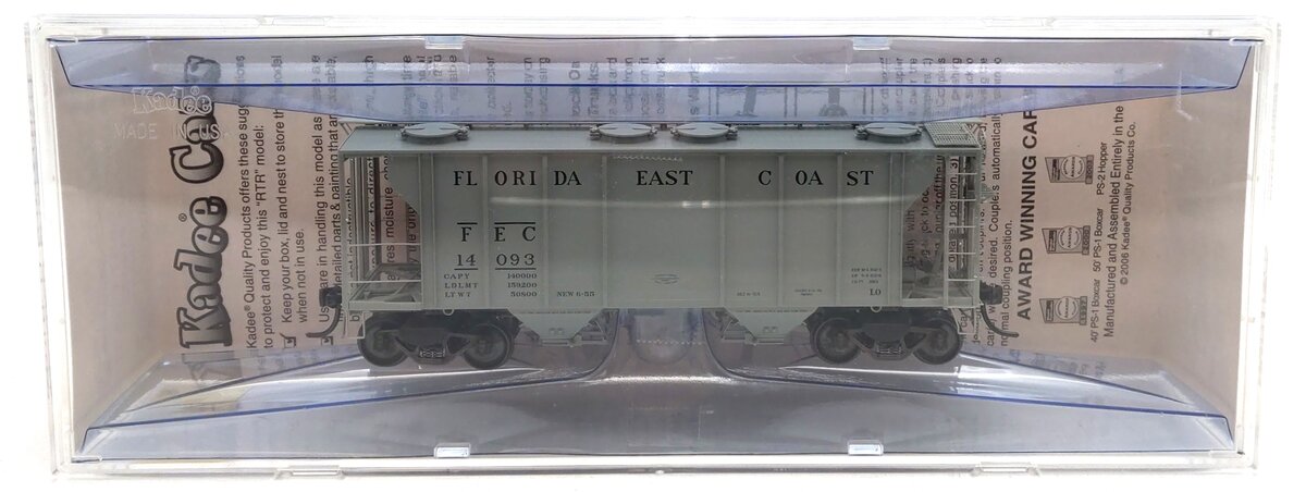 Kadee 8626 HO Scale Florida East Coast PS-2 2-Bay Covered Hopper #14093 LN/Box