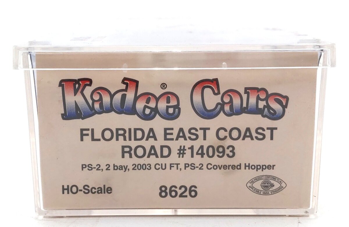 Kadee 8626 HO Scale Florida East Coast PS-2 2-Bay Covered Hopper #14093 LN/Box