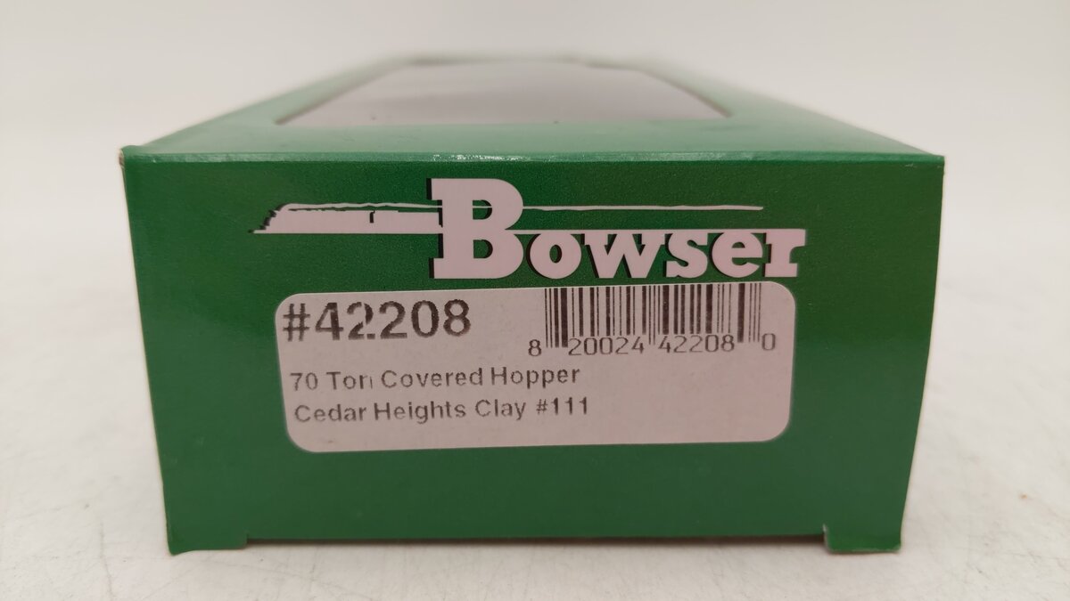 Bowser 42208 HO Cedar Heights Clay 70-Ton 2-Bay Covered Hopper Car #111