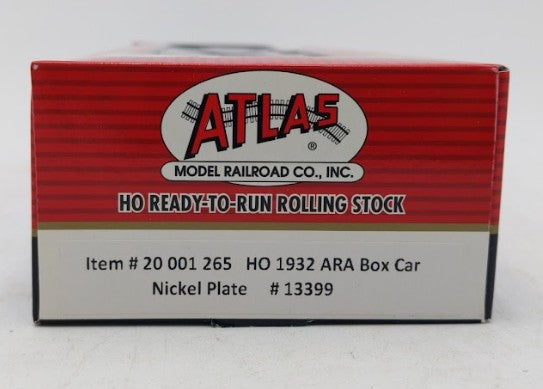 Atlas 20001265 HO Scale Nickel Plate Road 1932 ARA Boxcar #13399