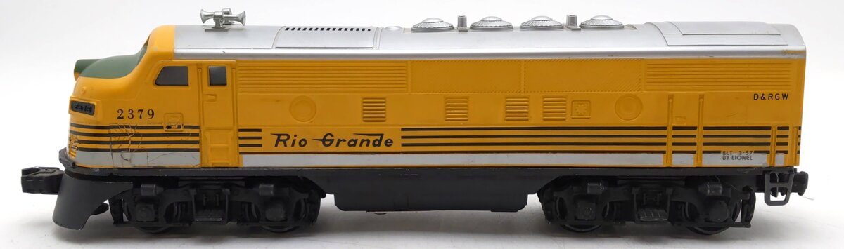 Lionel 2379 Vintage O Rio Grande F3 Powered Diesel Locomotive VG