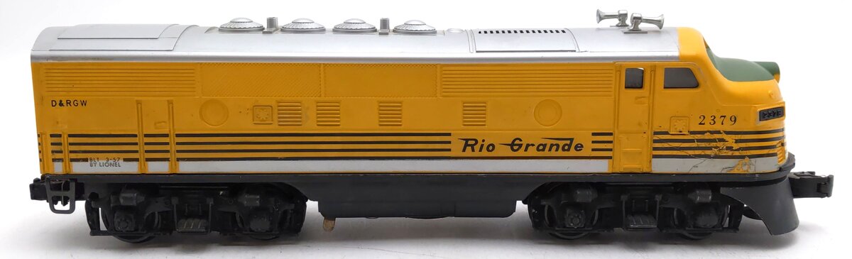 Lionel 2379 Vintage O Rio Grande F3 Powered Diesel Locomotive VG