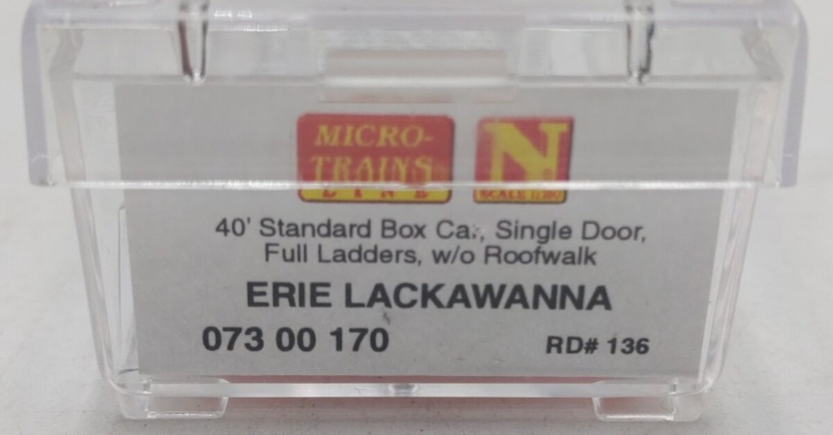 Micro-Trains 07300170 N Erie Lackawanna 40' Single Door Boxcar w/Ladders #136