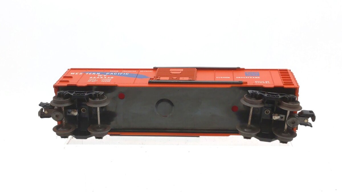 Lionel 6464-250 Vintage O Western Pacific Boxcar -Type IV Body Mold VG