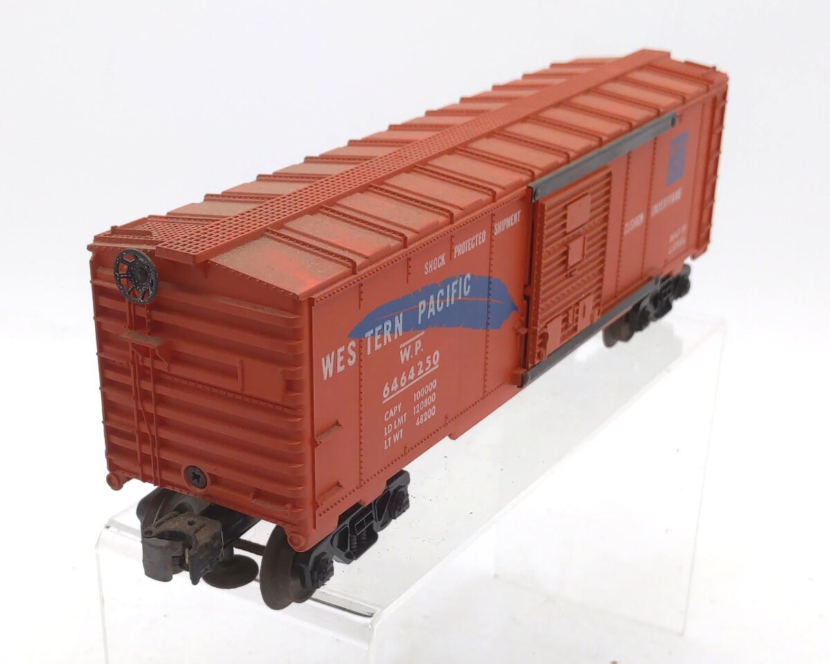 Lionel 6464-250 Vintage O Western Pacific Boxcar -Type IV Body Mold VG