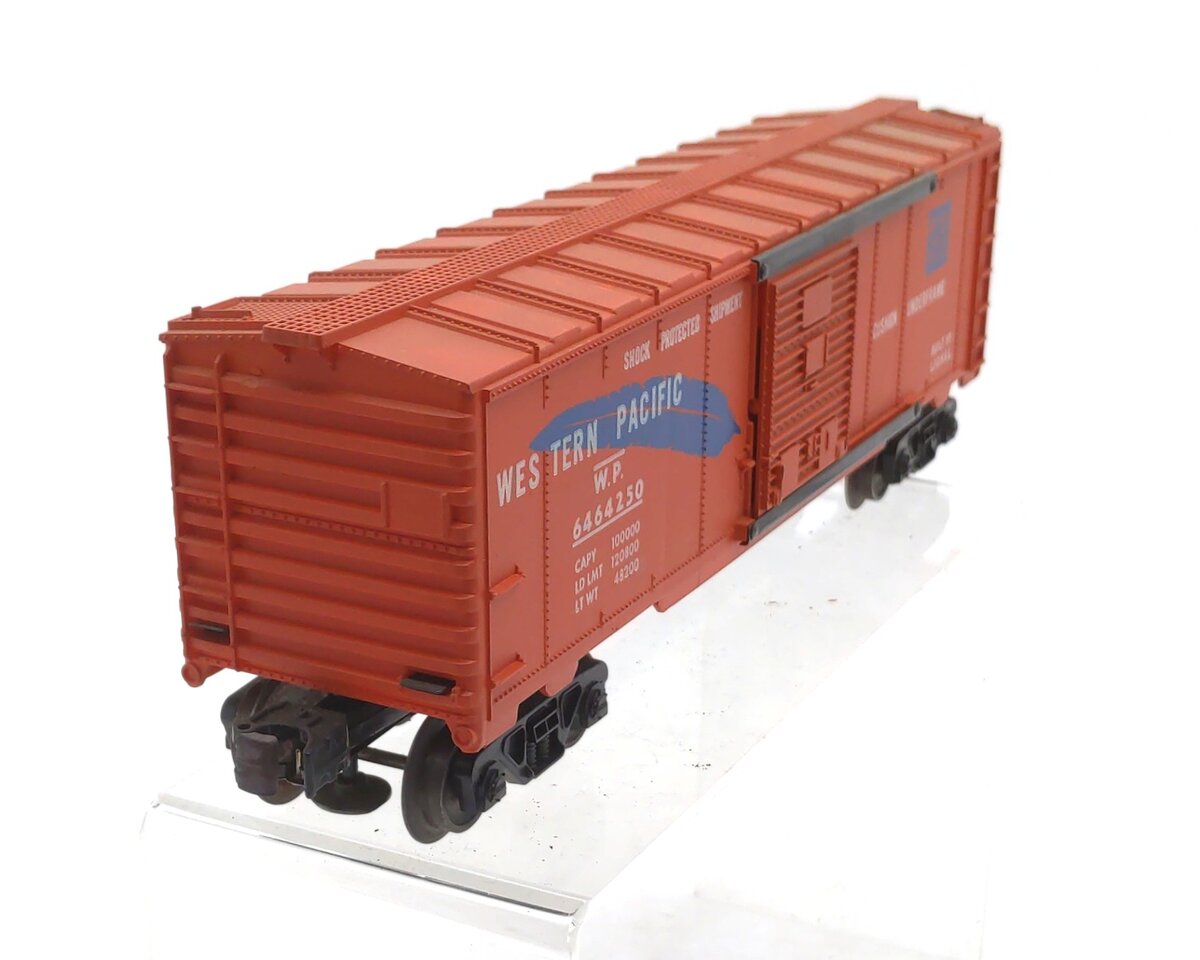 Lionel 6464-250 Vintage O Western Pacific Boxcar -Type IV Body Mold VG