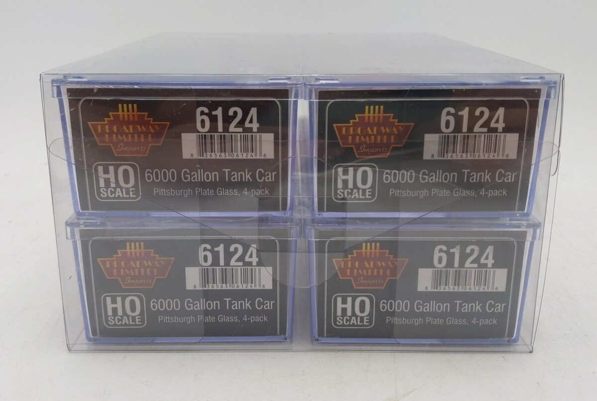 Broadway Limited 6124 HO PPG ACF Type 6,000-Gallon Tank Car (Set of 4)