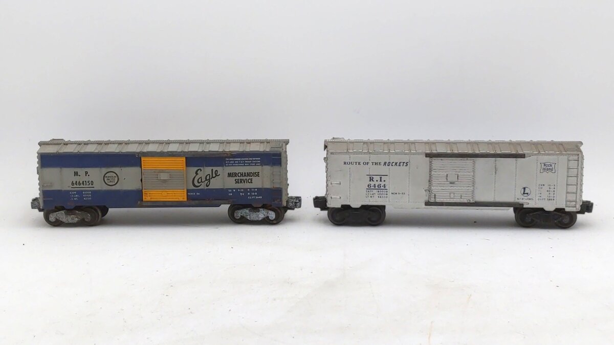 Lionel Vintage O Gauge Postwar Box Cars: 6464-150 & 6464-175 [2] VG