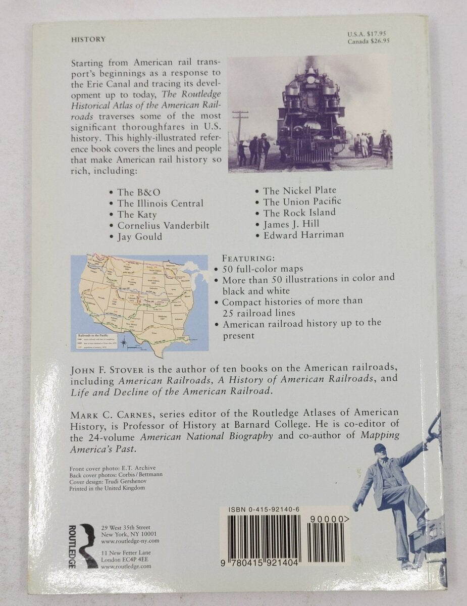 The Routledge Historical Atlas of the American Railroads Paperback Book EX