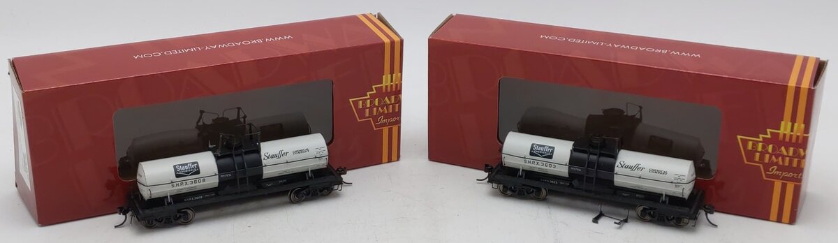 Broadway Limited 6467 HO Stauffer Chemical 6000 Gallon Tank (Set of 2) VG/Box
