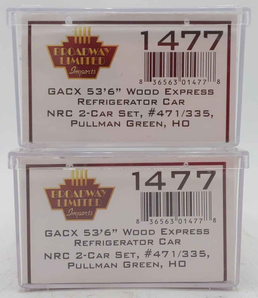 Broadway Limited 1477 HO Scale Northern Refrigerator Line Boxcars (Set of 2) LN/Box