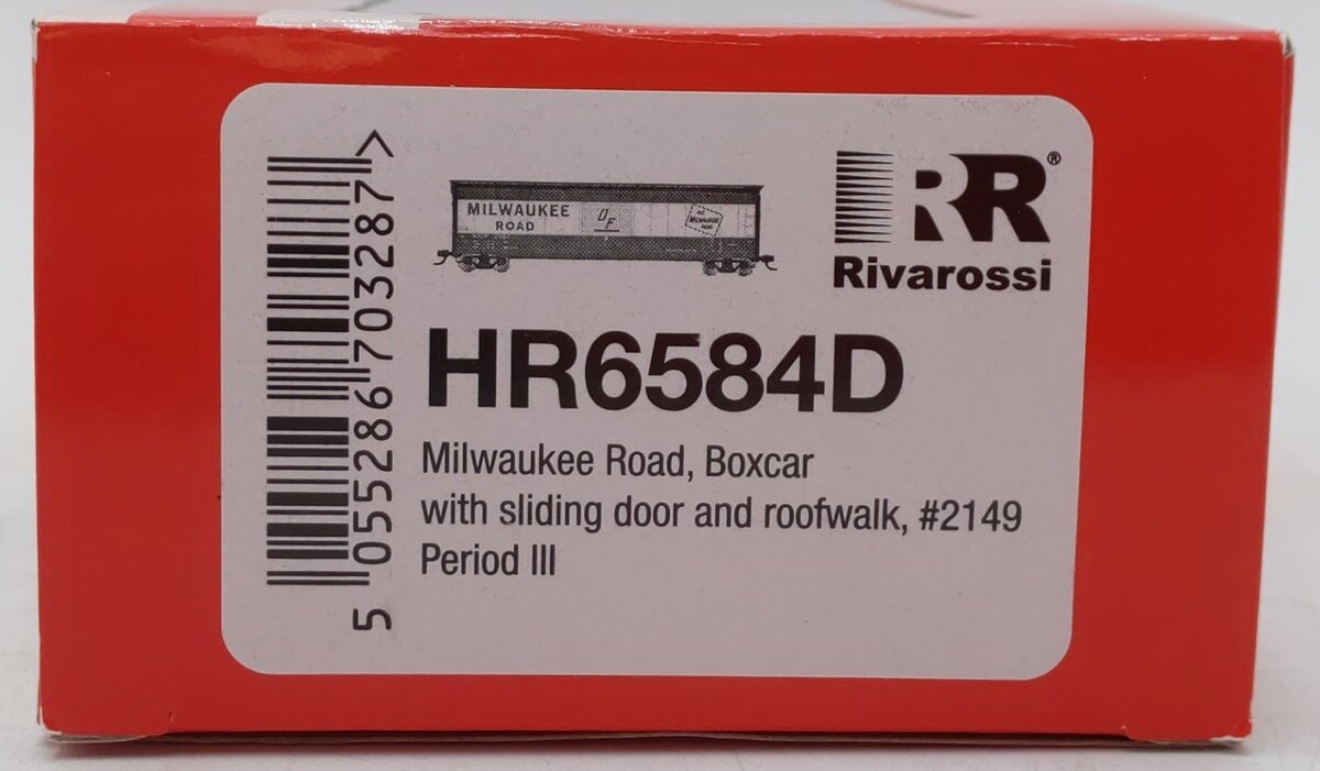 Rivarossi HR6584D HO Milwaukee Road 50' Sliding-Door Boxcar with Roofwalk #2149