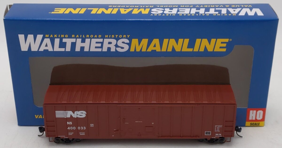 Walthers 910-1863 HO Norfolk Southern RTR 50' ACF Exterior Post Boxcar # 400033