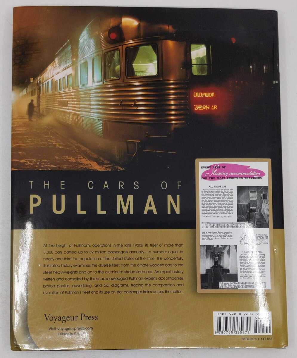 The Cars of Pullman Hardcover Book By Joe Welsh, Bill Howes, Kevin J. Holland EX