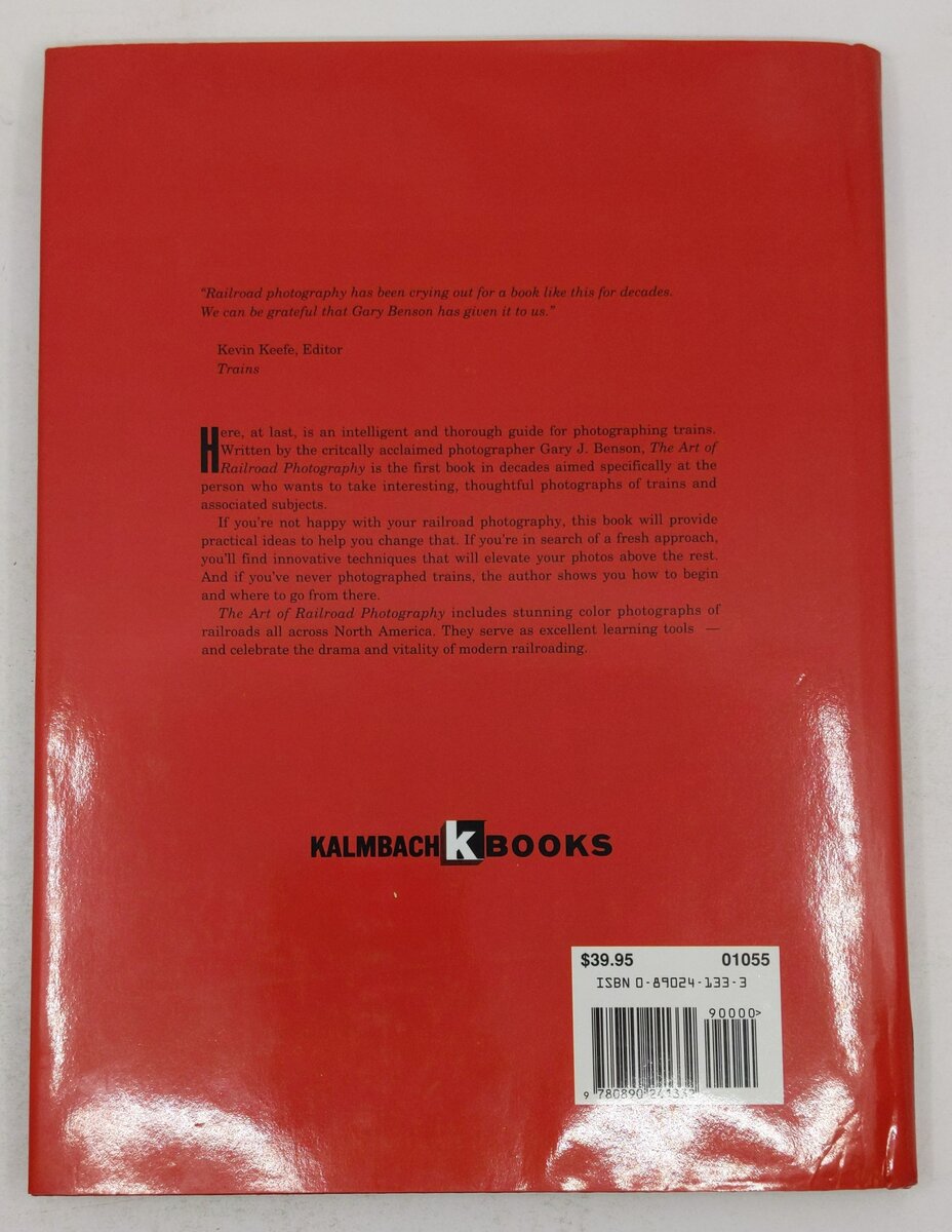 Art of Railroad Photography Hardcover Book By Gary Benson EX
