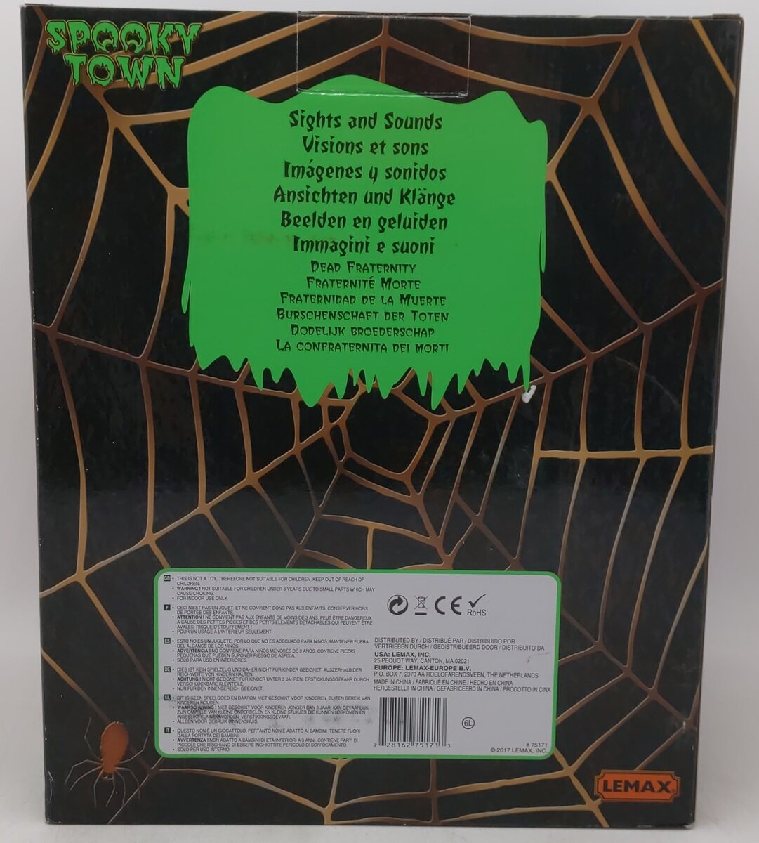 Lemax 75171 Spooky Town Dead Fraternity Ceramic Building EX/Box