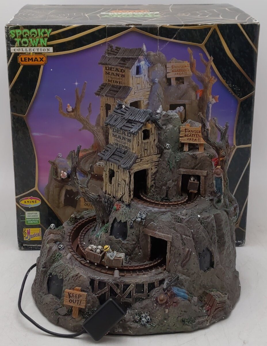 Lemax 64424 Spooky Town Animated Dead Man's Mine EX/Box