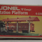 Lionel 6-2256 O Non-Illuminated Station Platform EX/Box
