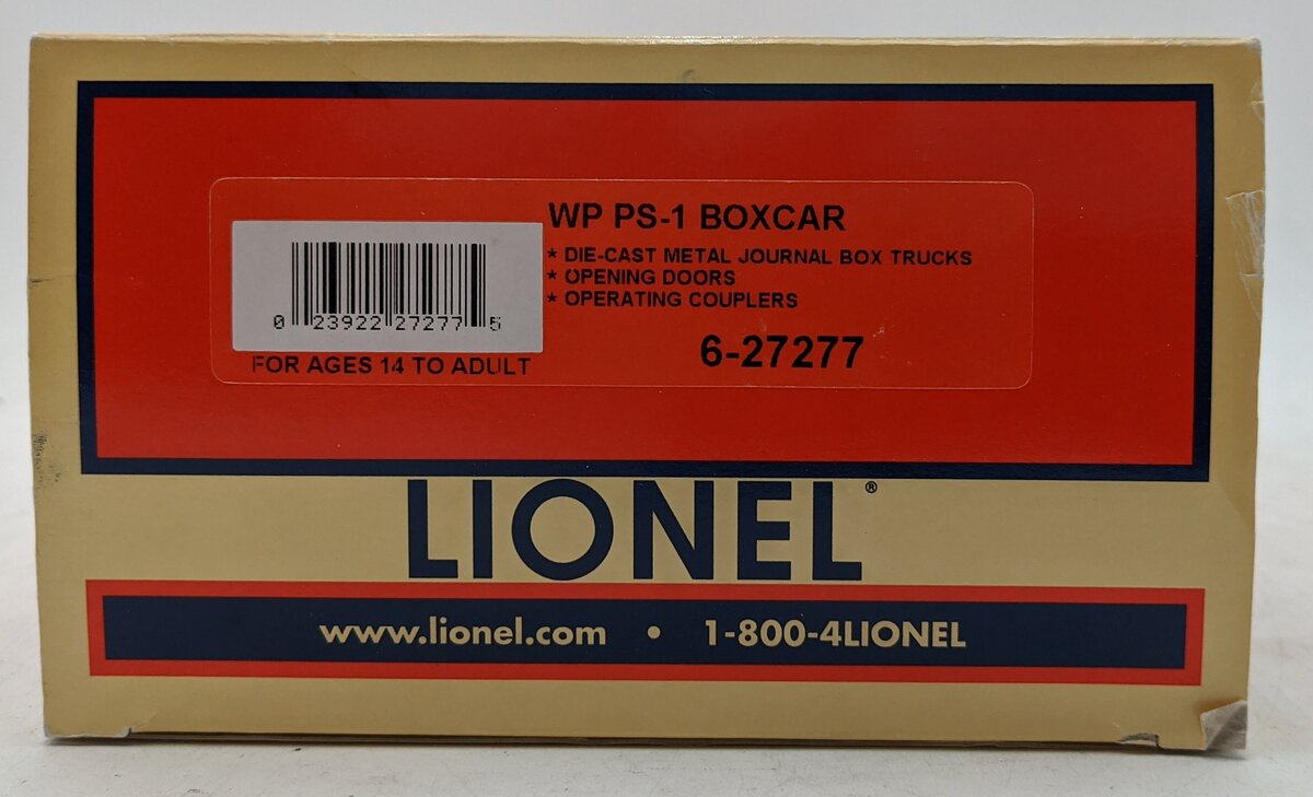 Lionel 6-27277 O Gauge Western Pacific PS-1 Boxcar #1925 NIB